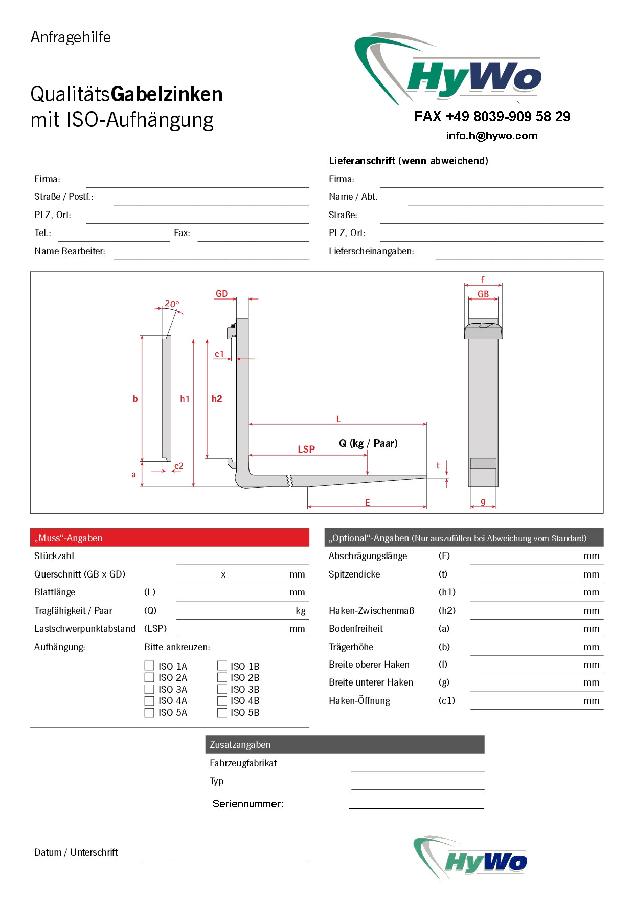 Gabelzinken ISO- Auswahlhilfe Gabelzinken ISO- Auswahlhilfe